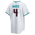 A.Diamondbacks #4 Ketel Marte Player  Replica Alt White Game Baseball Jerseys