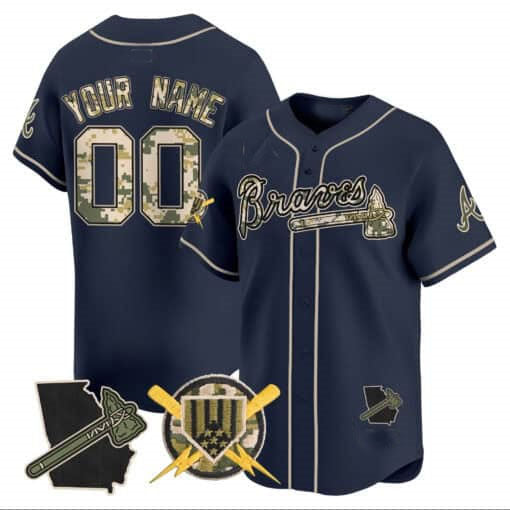 Custom A.Braves Armed Forces Day Vapor Premier Limited 篓C All Stitched Baseball Jerseys