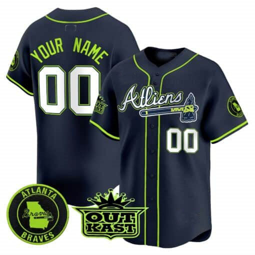 Custom A.Braves Atliens Vapor Premier Limited 篓C All Stitched Baseball Jerseys