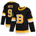B.Bruins #9 Johnny Bucyk Player Fanatics Black Premier Breakaway Hockey Jerseys