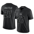 C.Bengals #27 Jordan Battle Player Black RFLCTV Limited Football Jerseys