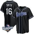 LA.Dodgers #16 Will Smith Player 2025 World Series Black Home Game Baseball Jerseys