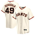 S.Francisco Giants #49 Tyler Fitzgerald Player Cream Home Replica Baseball Jerseys