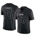 S.Seahawks #76 Grey Zabel Player Black RFLCTV Limited Football Jerseys
