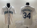 S.Mariners #34 F隆搂|lix Hern隆搂隆茅ndez Player White Cool Base Stitched Baseball Jerseys