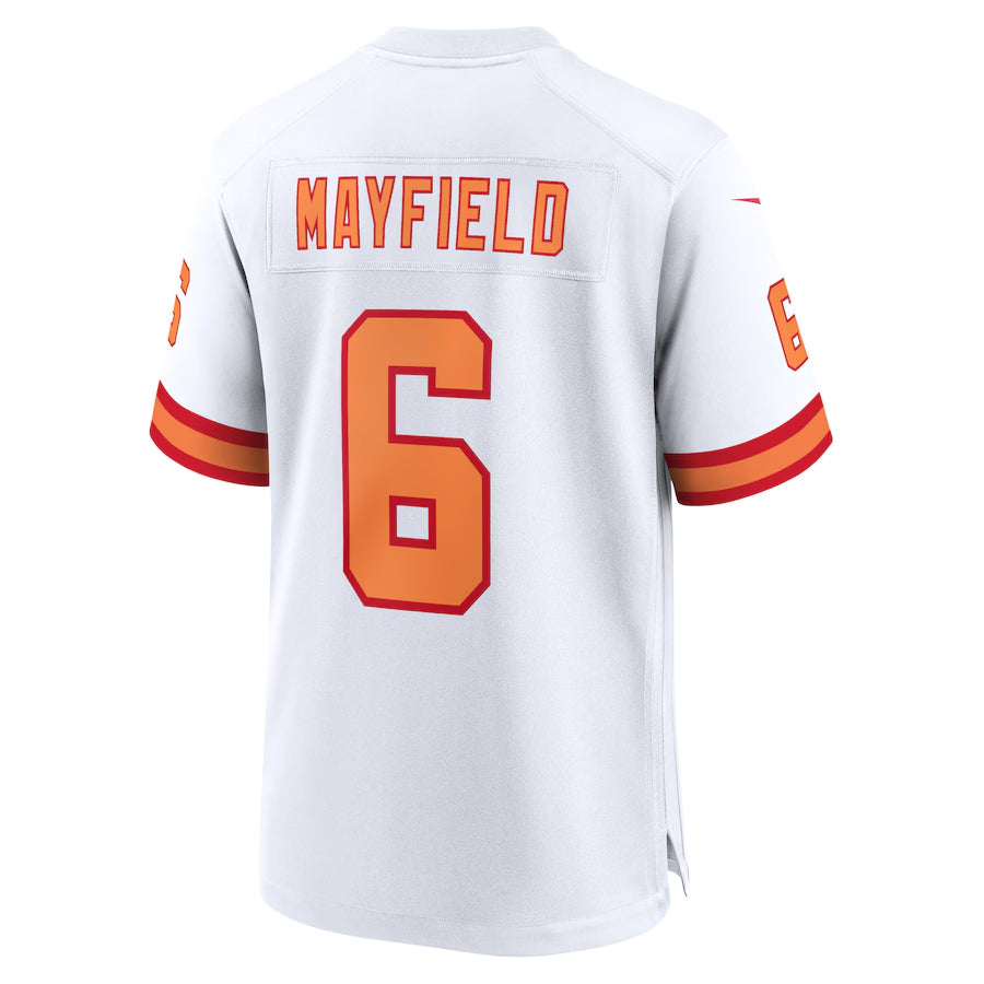 TB.Buccaneers #6 Baker Mayfield Player White Home Game Football Jerseys
