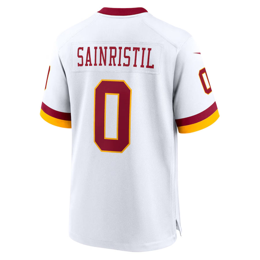 W.Commanders #0 Mike Sainristil Player White Game Football Jerseys