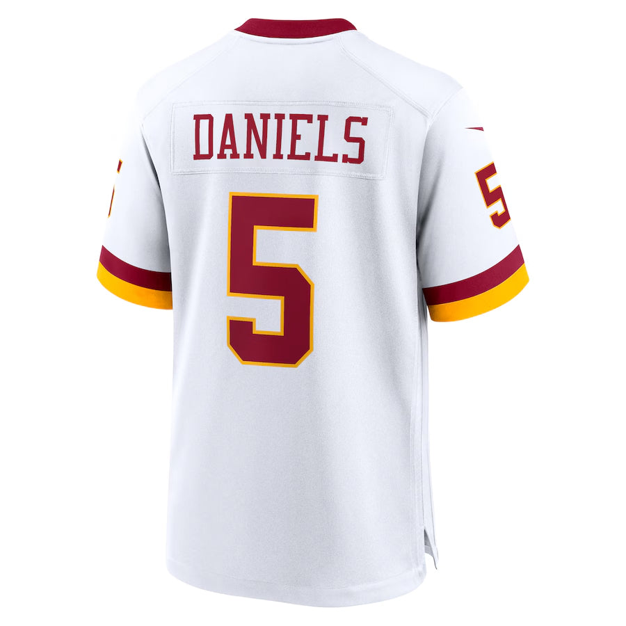 W.Commanders #5 Jayden Daniels Player White Home Game Football Jerseys